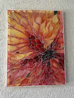 Peinture sur soie « Fleur .. en macro »